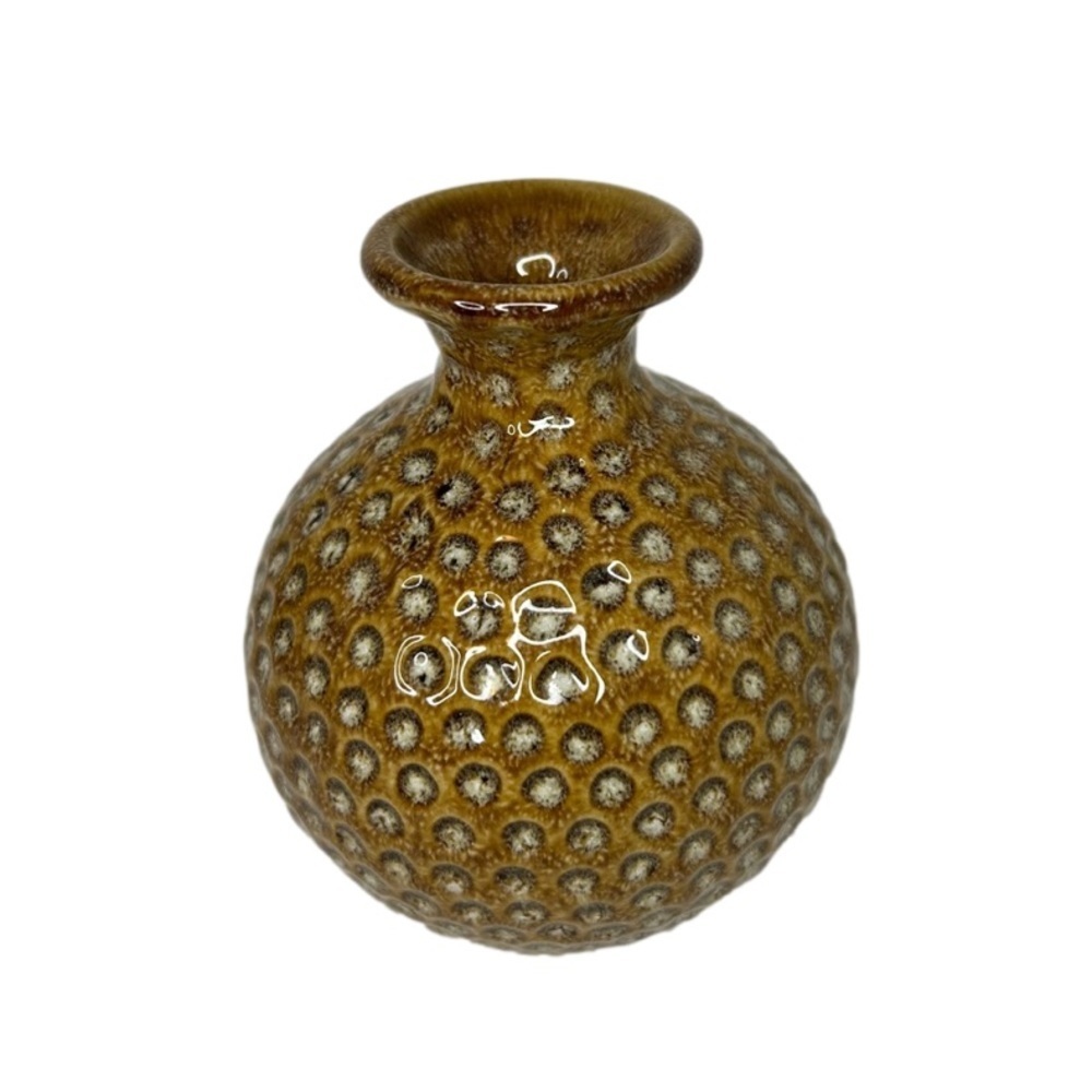 Bulbous Pottery 4” Bud Vase